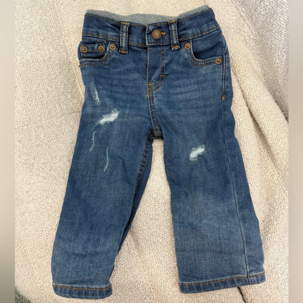 Levi's Baby Distressed Pull On Jeans (6-9 Months)